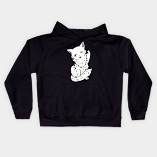 Kitty Final Boss Illustration Kids Hoodie